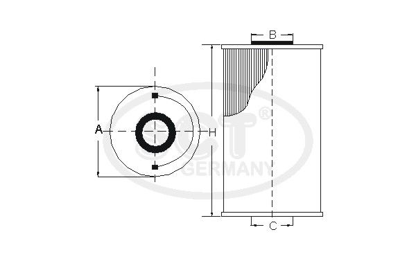 SCT GERMANY alyvos filtras SH 402